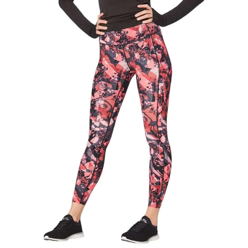 Lululemon Fast & Free 7/8 Tight II Nulux High Rise Printed Running Legging Sz 6 - Picture 2 of 13
